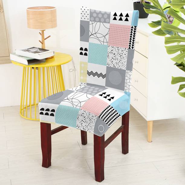 DECORIAN Polycotton Geometric 1 Seater Chair Cover