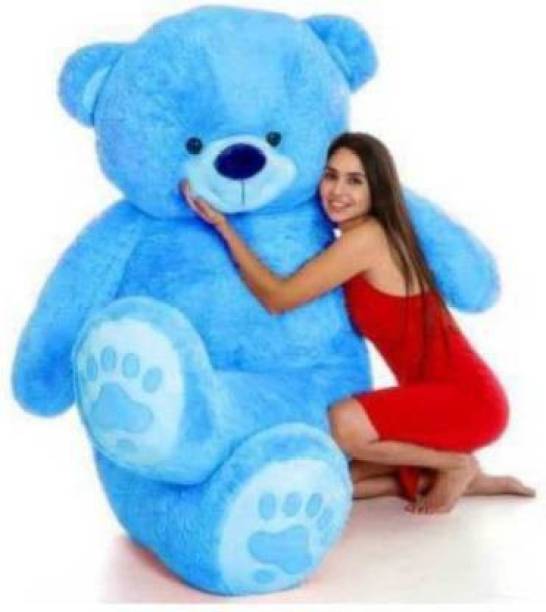 Plushie 4 Feet Se Toda Chota Very Cute Long Soft Teddy Bear Best For Gift - 4 FOOT BLUE  - 46 inch