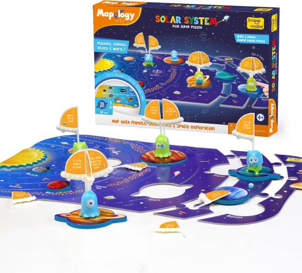 Imagimake Mapology Solar System Puzzle- Learning Aid & Educational Toy- for Age 4 & Above