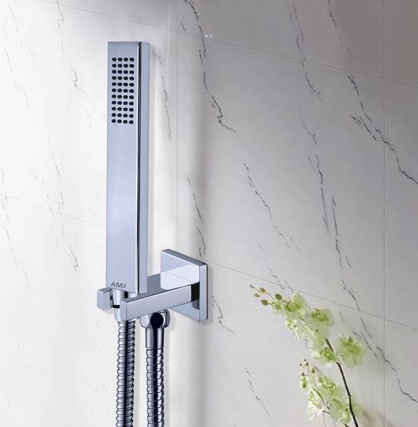 AMJ Premium ARCTIC (ABS) Hand Spray Hand Shower with 1mtr SS Shower Tube and Wall Hook शावर हैड