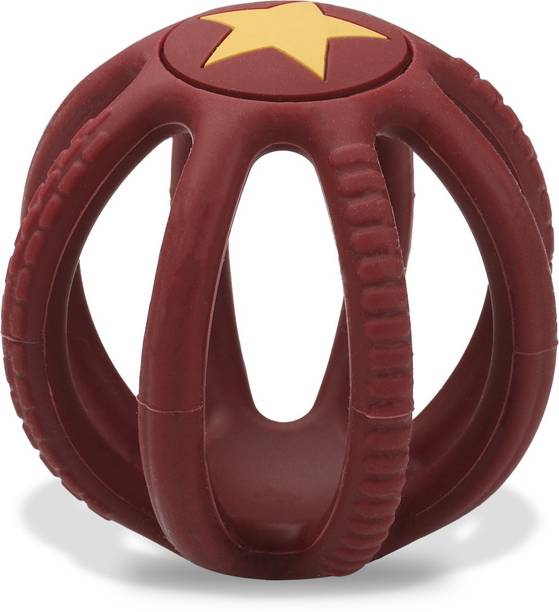 LuvLap Baby Teether Toys for Babies 3 Months+, Silicone Baby Teetheing Toy to Exercise Grasping & 3D Cognition, Massage Gums & Soothe Teething Teether