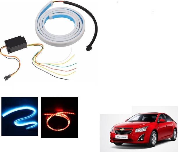 AuTO ADDiCT LED Dicky Light Ice Blue & Red DRL Brake with Side Turn Signal & Parking Indication Dicky, Trunk, Boot Strip Light For Chevrolet Cruze Car Fancy Lights