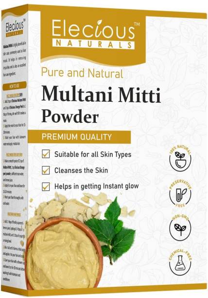 Elecious Multani Mitti powder for Face Pack | Fuller's Earth , Bentonite Clay