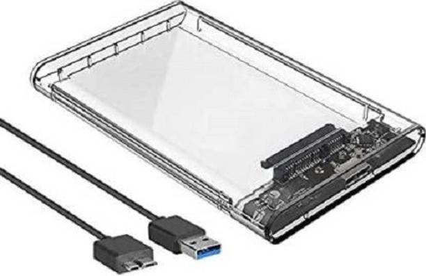 InfiDeals SATA to USB 3.0 External Hard Drive Enclosure HDD/SSD, Transparent Hard Disk Box 2.5 inch Hard Drive Enclosure (For 2.5 Inch Sata Hard Drive, Transparent) 2.5 inch Hard Drive Enclosure