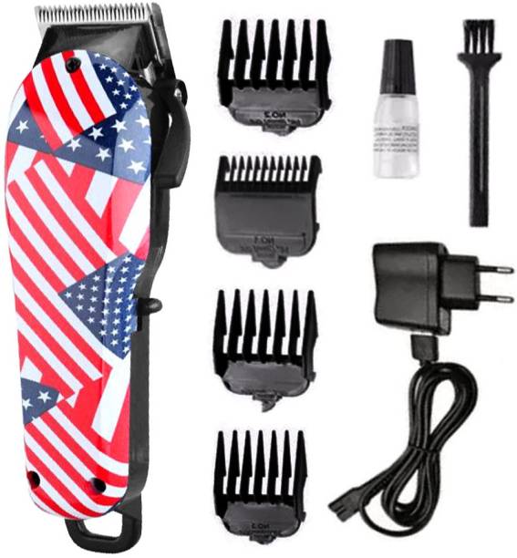 TKPO Professional cordless man rechargeable hair trimmer cum hair shaving machine for unisex Trimmer 60 min  Runtime 4 Length Settings