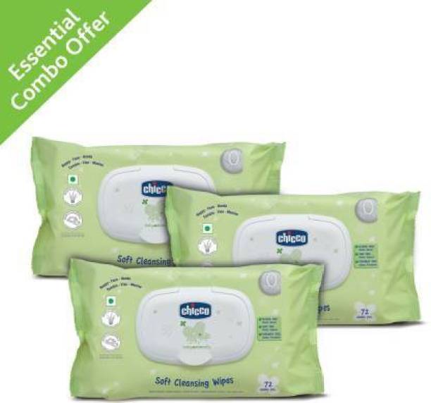 Chicco Baby Wipes 72 Pcs (Pack Of 3)