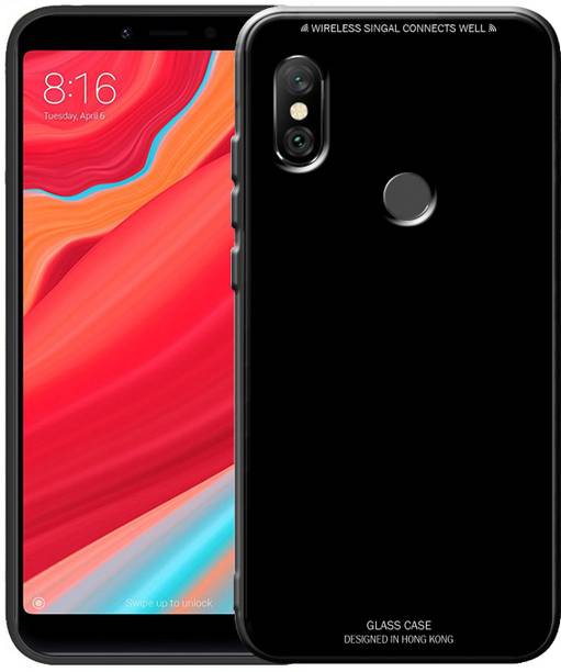 ELEF Back Cover for Xiaomi Redmi Y2 Glass Back Cover Toughened Luxurious Shockproof Soft Edges TPU Camera Protection