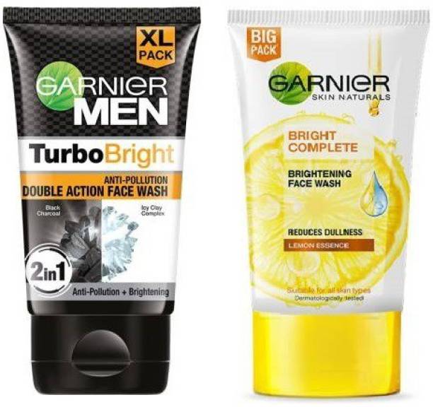 GARNIER Men Turbo Bright 150gm And Bright Complete VITAMIN C Facewash, 150g Face Wash
