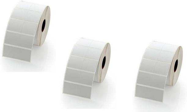 youlogic 75 mm X 25 mm, (White) Direct Thermal Barcode Labels (DT), Set of 3 Roll, 2000 Labels In Roll, No Need Carbon Ribbon, Labels/Roll for Desktop Printer TSC, Zebra, Citzen, WEP, Datamax, Thosiba, Sato etc. ) ,Paper Label Stickers,1’’up (Smooth White) dt Paper Label