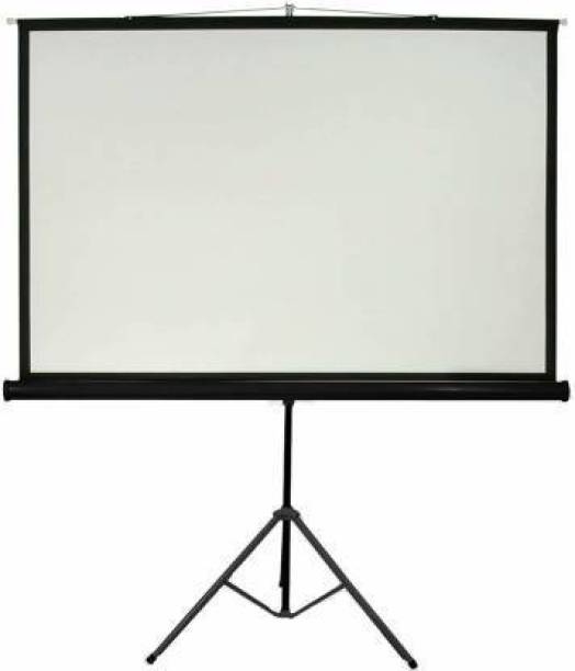 MOIZ Tripod Stand Projector Screen (6 Ft. (Width) x 4 Ft. (Height) - 84" Inch) Diagonal in 4:03 Ratio Aspect, Ultra HD, 4K Technology, Active 3D Projector Screen (Width 182 cm x 121 cm Height)
