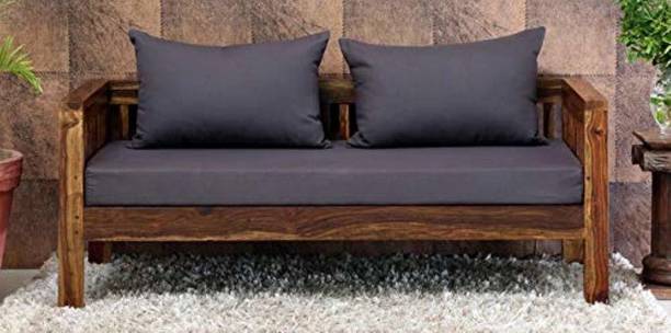 saamenia furnitures Solid Sheesham Wood Two Seater Sofa Without Cushion For Living Room / Hotel. Fabric 2 Seater  Sofa