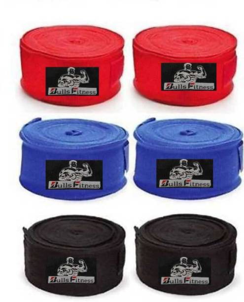 bulls fitness 03 Red, Blue, Black Boxing Hand Wrap (Red, Blue, Black, 108 inch) Boxing Hand Wrap