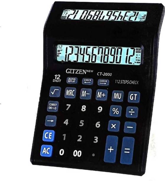 FENOZA CT-2000 Basic Calculator Standard Function Desktop Business 12 Digital Dual Screen Double Display Financial  Calculator