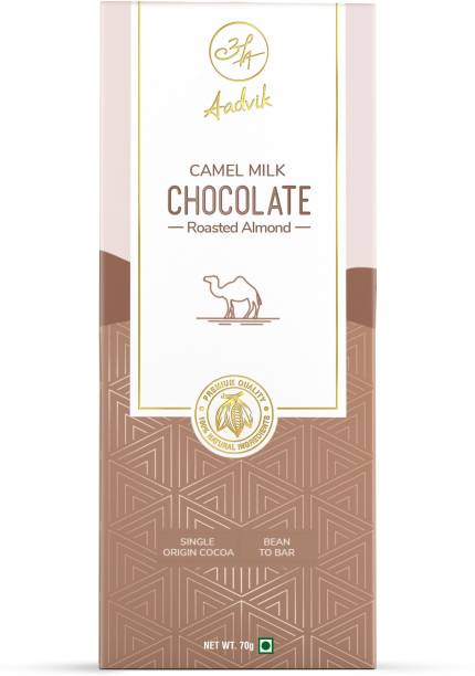 Aadvik Camel Milk Chocolate Roasted Almonds 70g Premium Quality Bars