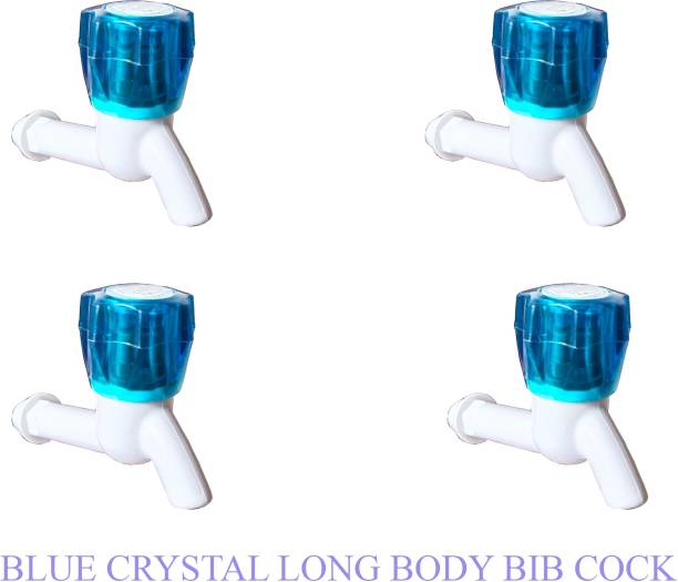 Arix Pvc Blue Crystal long body bib cock pack of 4 Bib Tap Faucet