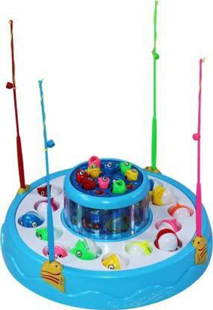 SALEOFF Musical Fish Catching Game Big with 26 Fishes, 4 Pods & 3D Lights-87