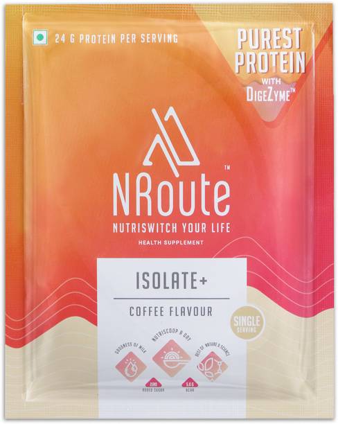 NRoute Isolate+ Whey Protein Powder Sachet Coffee 30g 2...