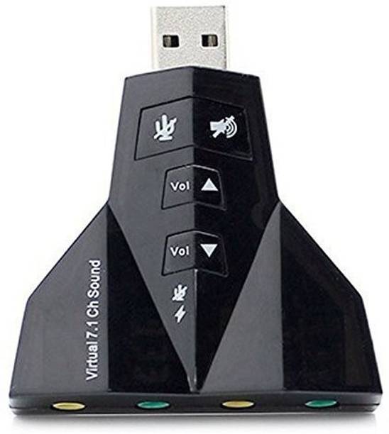 LipiWorld Sound Card (Virtual 7.1 Dual Sound Card) -USB to 3D External Sound Card Audio Adapter Virtual 7.1 Channel Sound Mic Speaker Double adaprter USB Adapter
