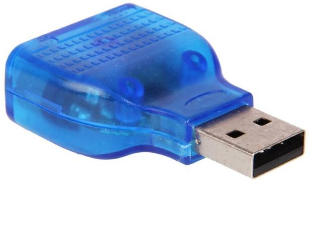 LipiWorld USB To PS2 Converter/ Adapter,USB Type A Male to Dual PS/2 Female for Keyboard Mouse (Blue) USB Adapter