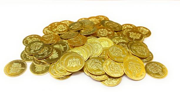 vahvaa Lakshmi Kubera Coins, Lakshmi Lotus, Ashtothara Lakshmi, Pooja Coins, Set of 11 Brass Yantra