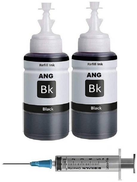 Ang Refill Ink For Canon Printer MG2570S BLACK 200 ML Each Bottle With 1 Syringe Black Ink Bottle