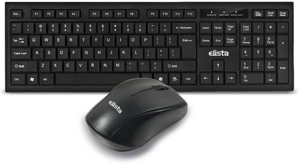 Elista ELS KMC-752 Wireless Keyboard and Mouse Combo | 2.4 GHz Wireless Nano USB Receiver | Wireless Laptop Keyboard