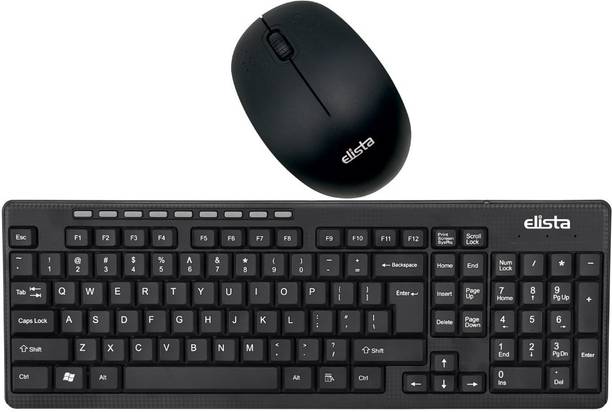Elista ELS KMC-751 Wireless Keyboard and Mouse Combo | 2.4 GHz Wireless Nano USB Receiver | Wireless Laptop Keyboard