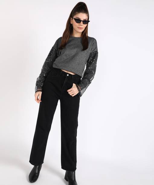 Urbanic Full Sleeve Solid Women Sweatshirt