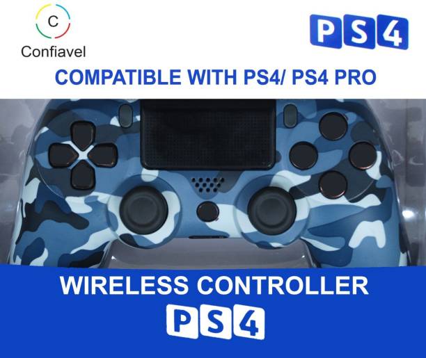 Confiavel Dualshock 4 PS4 V2 Blue Camouflage Gamepad