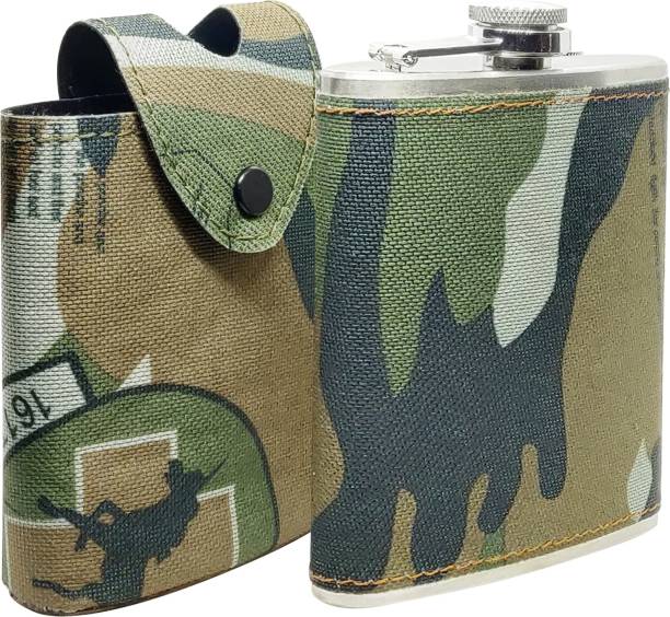 JMALL Jungle Print Cover With Jungle Print Flask Hip Flask StainLess Steel Hip Flask