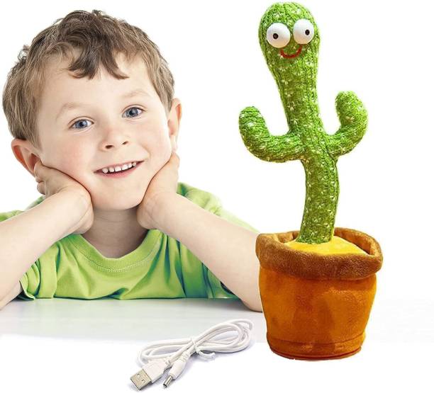 Wembley Toys Dancing Cactus Toy for Baby Funny Cactus Talking Toy for Baby Kids Soft Plush Talk Back Toy, Can Sing, Record and Repeats What You Say Creative Kids Educational Musical Toys Game for Children