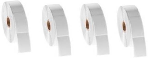 youlogic 27 mm X 88 mm, (White) Direct Thermal Barcode Labels (DT), Set of 4 Roll, 600 Labels In Roll, No Need Carbon Ribbon, Labels/Roll for Desktop Printer TSC, Zebra, Citzen, WEP, Datamax, Thosiba, Sato etc. ) ,Paper Label Stickers,1’’up (Smooth White) dt Paper Label