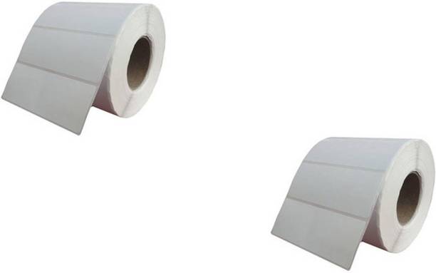 youlogic 100 mm X 20 mm, (White) Direct Thermal Barcode Labels (DT), Set of 2 Roll, 2000 Labels In Roll, No Need Carbon Ribbon, Labels/Roll for Desktop Printer TSC, Zebra, Citzen, WEP, Datamax, Thosiba, Sato etc. ) ,Paper Label Stickers,1’’up (Smooth White) dt Paper Label