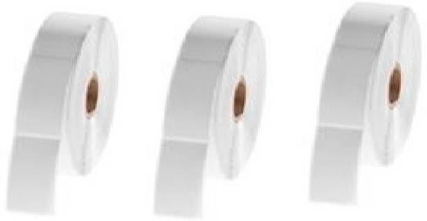 youlogic 27 mm X 87 mm, (White) Direct Thermal Barcode Labels (DT), Set of 3 Roll, 600 Labels In Roll, No Need Carbon Ribbon, Labels/Roll for Desktop Printer TSC, Zebra, Citzen, WEP, Datamax, Thosiba, Sato etc. ) ,Paper Label Stickers,1’’up (Smooth White) dt Paper Label