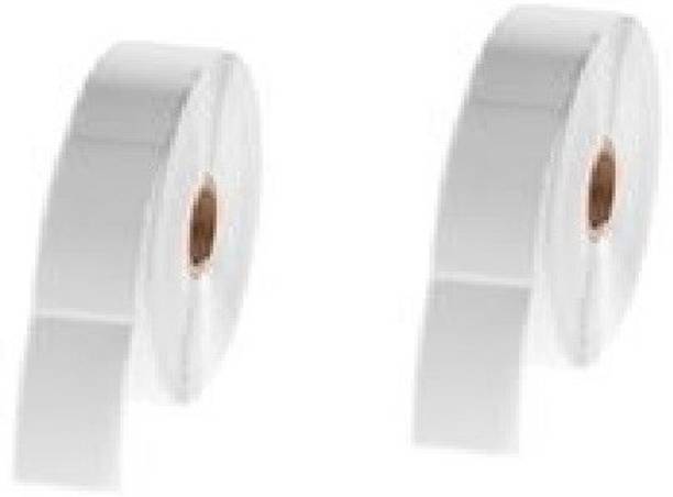 youlogic 27 mm X 87 mm, (White) Direct Thermal Barcode Labels (DT), Set of 2 Roll, 600 Labels In Roll, No Need Carbon Ribbon, Labels/Roll for Desktop Printer TSC, Zebra, Citzen, WEP, Datamax, Thosiba, Sato etc. ) ,Paper Label Stickers,1’’up (Smooth White) dt Paper Label