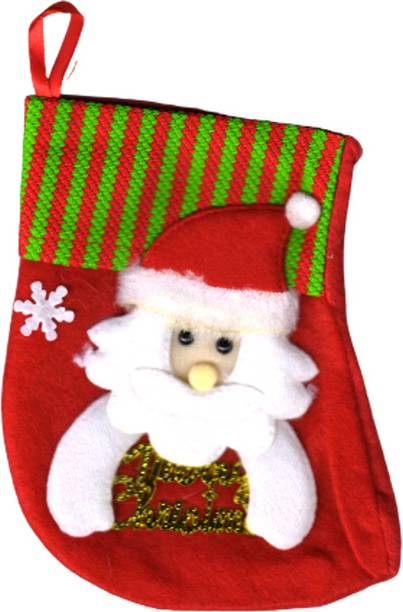 VR Creatives Christmas Socks 17cm Height Christmas Hanging Stockings Decor/Decoration Christmas Stocking Socks Xmas Gift Pack Christmas Stocking
