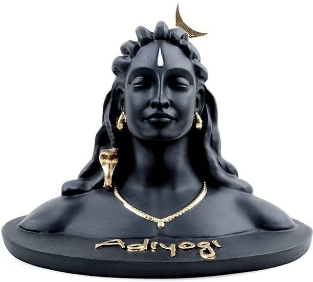 A & S VENTURES Adiyogi Om Shiva Meditating Mahadev Triple Tilak Statue for Car Dashboard Decorative Showpiece  -  6 cm