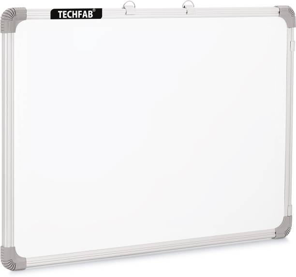 Techfab Non Magnetic Whiteboard One Side White Marker and Back Side Chalk Board Surface White, Green board