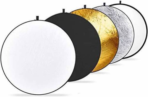 Powerpak 42''/110cm 5 in 1 Collapsible Multi-Disc Light Reflector with Bag - Translucent, Silver, Gold, White and Black Reflector