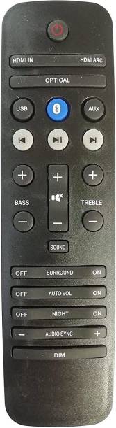 LipiWorld HTL9100 HTL7180 HTL5120 B5 E5 C7235Y CSS5235Y HTL2140B Multimedia Sound bar System Universal Compatible for Philip Soundbar Philips Soundbar Remote Controller