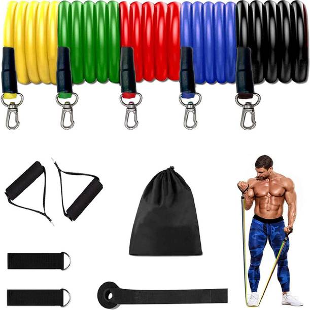 ENETLY Power resistance band 11 Pcs Set for Beginner to Experts Resistance Tube Resistance Tube