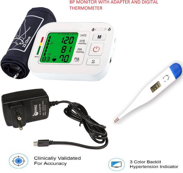 rsc healthcare Blood Pressure Monitor WITH 3 Color Hypertension Alert LCD indicator and Power Adapter Included Blood Pressure Monitor With 3 Continue reading 3 YEAR WARRANTY ( Made In India ) Bp Monitor