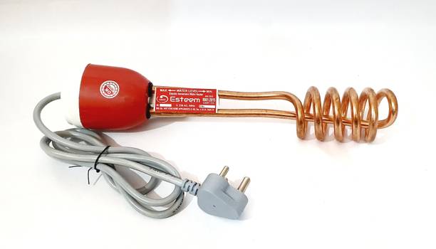 Zenex store Electric Immersion Water heater Rod GRACE GOLD -(2000 W) Shock Proof Color (Red) 2000 W Shock Proof Immersion Heater Rod