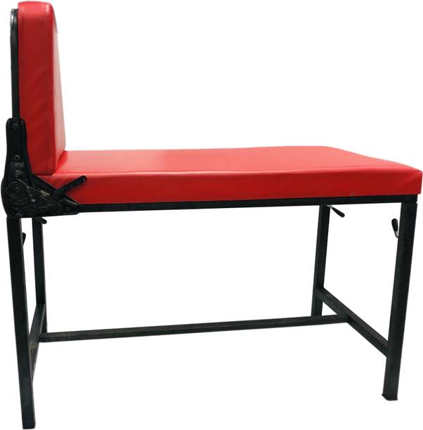 GOYALSON Massage Bed Made of Iron with Push Back System and Cushioned Back Seat (Red) Spa Massage Bed