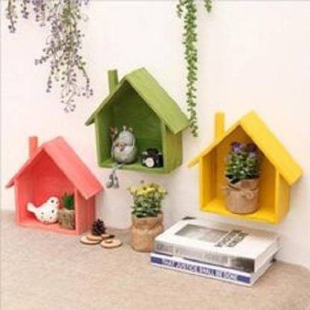 NationalArts NA2724 wooden wall shelf wall hanging wall decor mounted floating Wooden Wall Shelf
