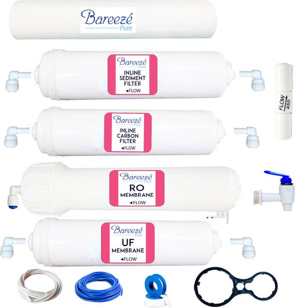 BAREEZÉ PURE kent ro filter)(kent ro kit)(kent ro membrane)(kent ro water purifier filter kit)(KENT RO Service Kit Membrane + Inline Carbon Filter + Sediment Filter RO UV UF) (kent Replacement RO Spare Part)(kent ro membrane kit)(kent ro water purifier filter candle)(kent ro filter kit)KENT RO Service Kit Membrane Inline Carbon Filter Inline Sediment Filter RO Membrane Element for all kinds of RO + UF Water Filters) (kent ro full service kit)(kent ro water purifier service kit)(Membrane Kent tap Housing Membrane RO Replacement Service kit) Solid Filter Cartridge