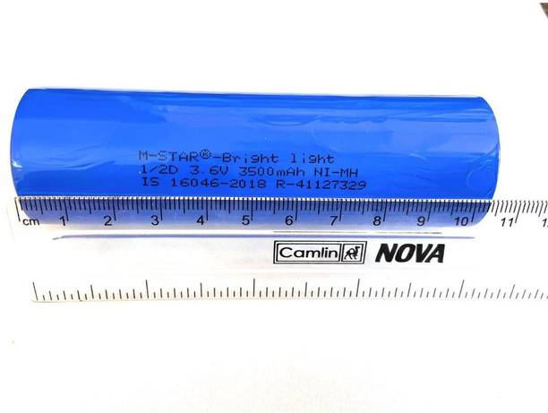 DHRUV-PRO 3.6V 3500mAh NIMH 1/2 D Rechargeable  For - Electronic Equipment, Emergency Torch Or Other Device  Battery