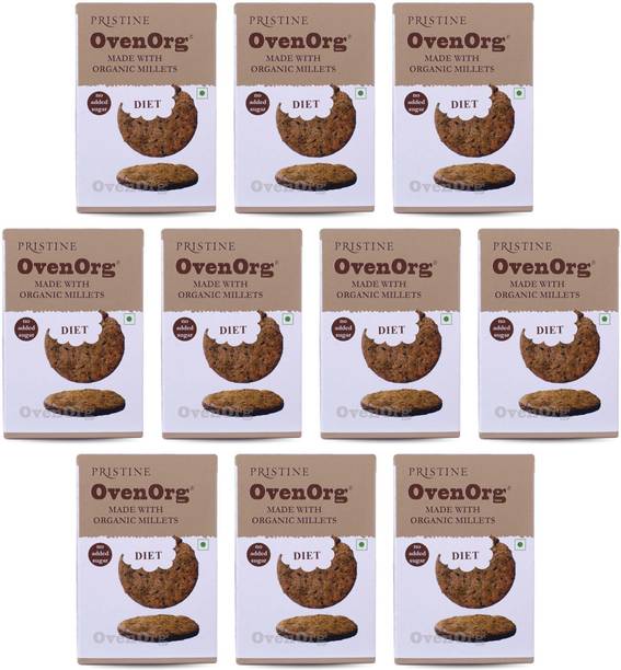 PRISTINE Fields of Gold Organic Mixed Millet Biscuits Diet (10 Packs x 150 g) Multi Grain Biscuit