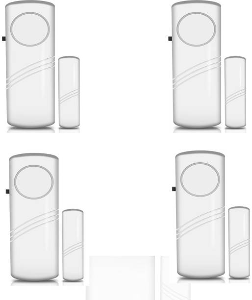 Cezo Wireless Door Window Open Alert Home Security System Siren/Alarm, Standard Size, White- Set Of 4 Door & Window Door Window Alarm