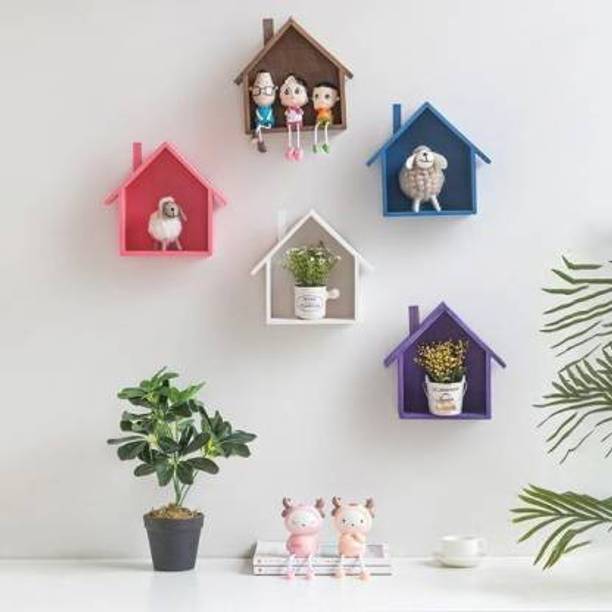 NationalArts NA2738 wooden wall shelf wall hanging wall decor floating mounted Wooden Wall Shelf
